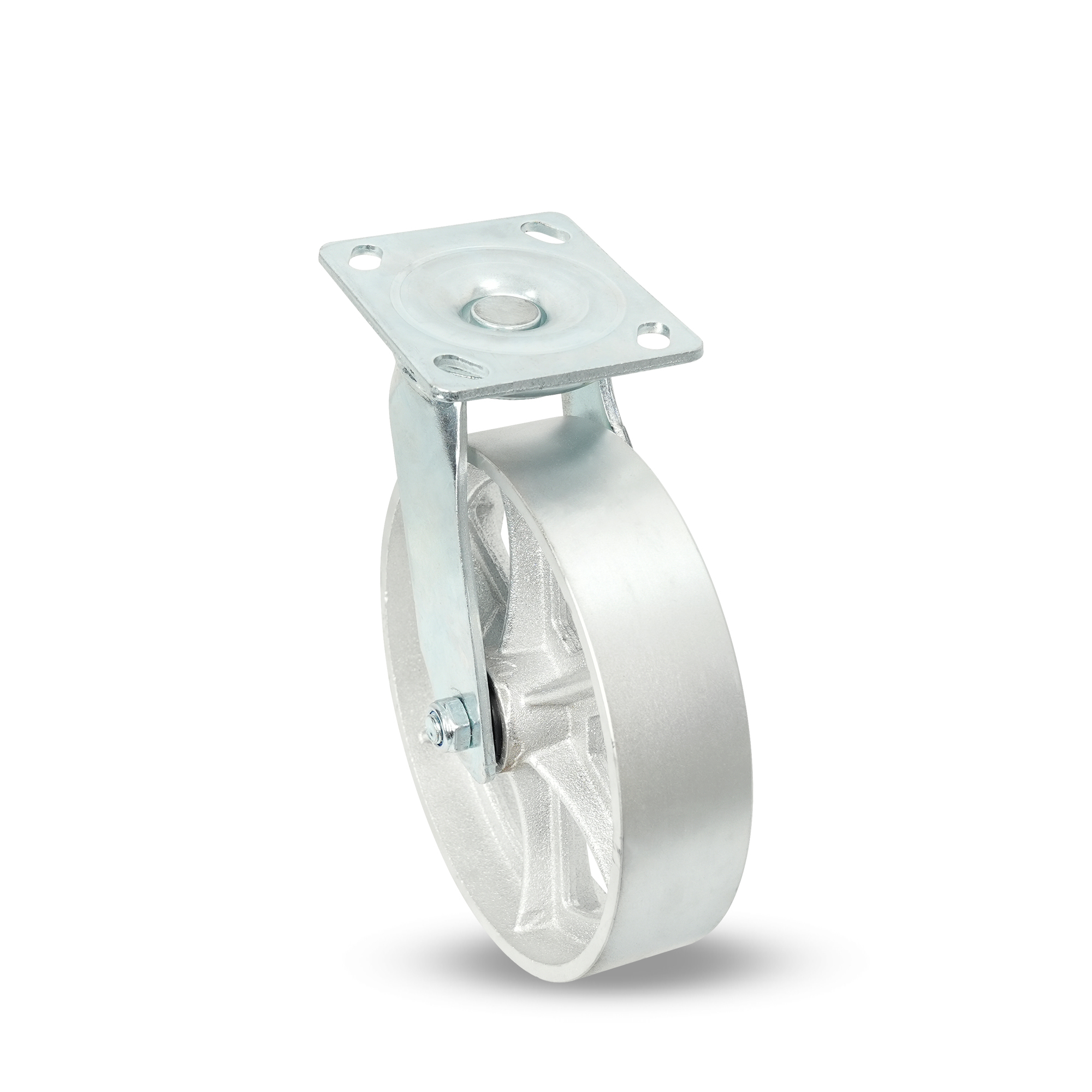 Klutch 8in. Steel Swivel Caster, 1000-Lb. Capacity